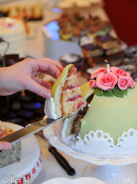 The inside of the impressive Princess Cake